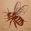 A detailed illustration of a bee with bold lines and colors.