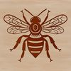 Honeybee Silhouette Illustration Illustration of a busy honeybee in flight.