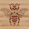 Vector Bee Design for Gardening A detailed illustration of a bee, suitable for vector art projects and gardening designs.