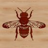 Bee Clip Art for Gardening Projects Illustrated bee vector graphic designed for various uses in gardening projects.