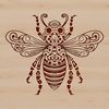 Free Bee SVG Graphic Download A stylized illustration of a bee with intricate details, suitable for vector graphics.