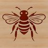 Beautiful Bee Clip Art A stylized illustration of a bee, suitable for vector graphics and clip art.