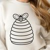 Busy Bee in a Honeycomb Haven A detailed illustration of a beehive with a busy bee flying out.