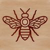 Gardening SVG Design A detailed illustration of a busy bee in flight, suitable for gardening and craft projects.
