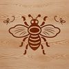 A detailed illustration of a bee with intricate details, suitable for vector design or graphic art.