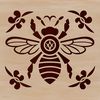 A detailed illustration of a bee with ornate details suitable for vector art.