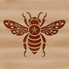 Vintage Bee Illustration An ornate design of a bee, ideal for use in gardening-themed projects or as a decorative element for various applications.