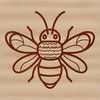 Flighty Friend Vector Illustration A detailed illustration of a bee in flight, suitable for clip art and vector design projects.