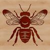 A detailed illustration of a bee in flight, suitable for various uses such as gardening and crafting.