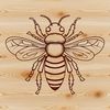 Simple Black and White Bee Design A simple illustration of a bee in black and white, suitable for vector art projects.