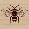 Cute Insect Graphic for Crafting An SVG graphic of a bee, ideal for digital crafting and cutting machine projects.