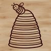 Intricate Hive Design Vector Graphic An illustration of a beehive with intricate details, suitable for vector design.