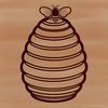 Free Vector Beehive Design A stylized illustration of a beehive with intricate details.
