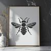 Bee Vector Drawing In SVG, PNG, PDF And DXF Formats