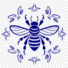 Artistic Bee Vector Drawing