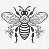 Unique Bee Drawing In PDF For Free Download