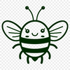 Unique Bee Illustration PNG - Free Download