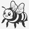 Bee Clipart In SVG, PNG, PDF And DXF Formats