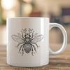 Free Unique Bee Stencil DXF - Commercial Use