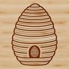 Beautiful Beehive Illustration An illustration of a beehive with busy bees flying around it, designed as vector art for commercial and personal projects.