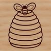 Beehive Diagram A diagram of a beehive, ideal for use in vector art projects.
