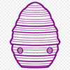 Illustrative beehive design featuring a honeycomb structure.