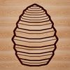 A detailed illustration of a beehive with intricate details and shapes.