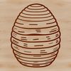 Realistic Beeswax Hive Design A digital illustration of a beehive with intricate details and realistic design.