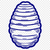 Free Vector Illustration of a Beehive Vector illustration of a beehive with intricate details and design elements suitable for digital use.