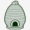 A detailed illustration of a beehive with intricate details and patterns.
