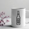 Digital Bottle Design Vector Graphics A digital illustration of a bottle containing beer, suitable for vector graphics.