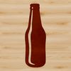 Frothy Beer Bottle Graphic A digital illustration of a beer bottle with a frothy head.