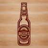 Handcrafted Beer Bottle Illustration A detailed vector illustration of a beer bottle.