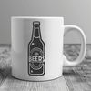 Free SVG Design - Beer Bottle Clip Art A digital illustration of a beer bottle in vector format.