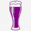 Foamy Beer Glass Icon A glass containing a foamy pint of beer with a handle in the background.