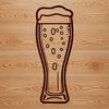 Free Beer Clip Art Illustration A stylized illustration of a beer glass on a transparent background.