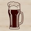 Frothy Beer in a Glass SVG A clear glass filled with frothy beer, ideal for vector design and cutting machine projects.