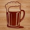 Free Vector Beer Design A glass filled with beer, depicted in a stylized vector format.