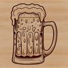 Vector Beverage Illustration A stylized illustration of a glass containing a cold drink, perfect for vector design projects.