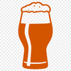 Glassy Beverage Icon An iconographic representation of a beer glass on a transparent background.