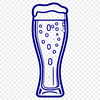 Beer Glass Clip Art Vector A stylized illustration of a beer glass filled with a frothy beer.
