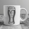 Foamy Brew SVG Graphic A simple illustration of a glass of beer with a foamy head and condensation on the outside.