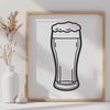 Beautiful Beer Glass Clip Art A glass filled with beer, suitable for vector designs and print.