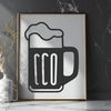 Beautiful Beer Glass Design A transparent glass filled with beer on a table.