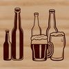 Beer Glass Clip Art Design Illustrated beer glass filled with frothy beer.