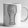Beautiful Beer Glass Vector Design Illustrated beer glass with a refreshing beverage inside, designed as vector art.
