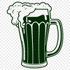 Frothy Beer Glass Illustration A stylized illustration of a beer glass filled with frothy liquid.