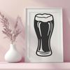Stylized Beer Icon A stylized illustration of a beer in a glass, suitable for vector graphics design.
