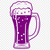 Vector Beer Design A glass filled with beer, designed as a vector graphic for digital use.