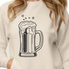 Transparent Beer Glass Vector Art A transparent glass filled with beer, suitable for vector design and graphic creation.